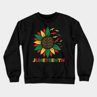 Juneteenth Sunflower breaking every chain since 1865 Crewneck Sweatshirt